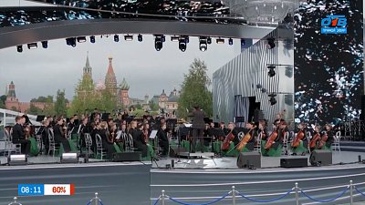 Выступление Детско-юношеского симфонического оркестра в сюжете «III Фестиваль юношеских оркестров мира»