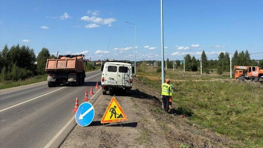 В Челябинской области на 80% готово освещение автодорог Белого Хутора