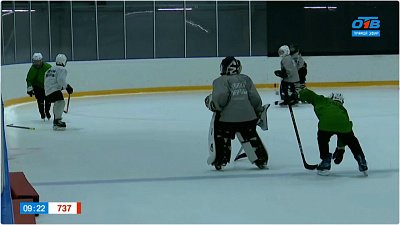 Тренировка юных хоккеистов в «Прямом включении»