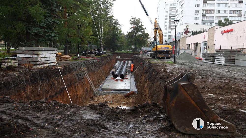 Работы на теплотрассе в центре Челябинска завершат к 15 октября
