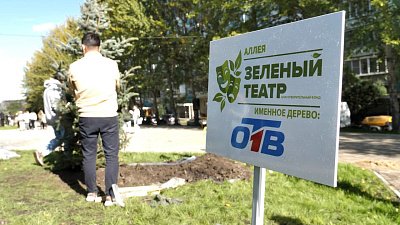 «Зеленый театр» высадил в Челябинске деревья и кустарники