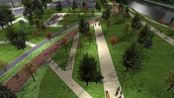 В Челябинске начали строительство новой двухкилометровой набережной реки Миасс