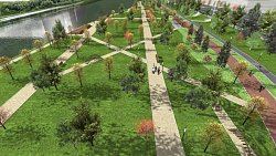 В Челябинске начали строительство новой двухкилометровой набережной реки Миасс