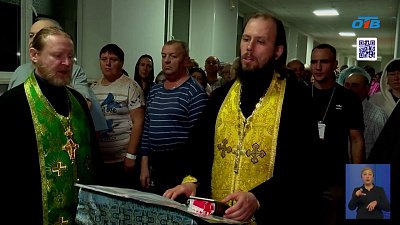 В онкоцентр Челябинска привезли мощи Матроны Московской