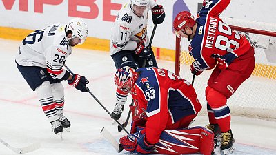 Хоккеисты «Металлурга» второй раз в сезоне победили ЦСКА в чемпионате КХЛ