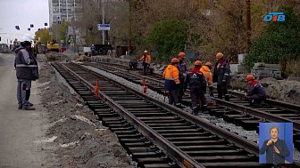 В Челябинске на проспекте Победы переносят трамвайные рельсы