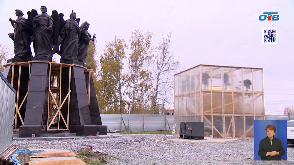 В Челябинске скульптуру Архистратига Михаила покрывают золотом