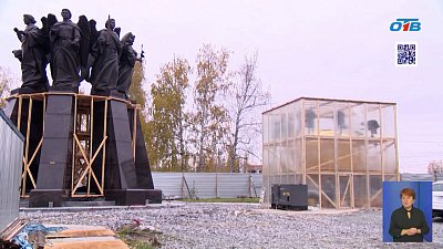 В Челябинске скульптуру Архистратига Михаила покрывают золотом