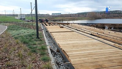 В Миассе завершаются работы по благоустройству набережной В Миассе завершаются работы по благоустройству набережной