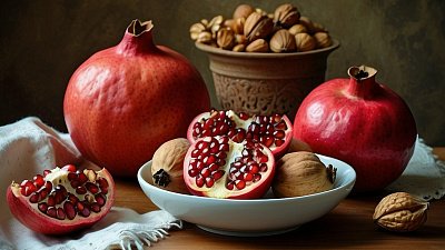 Сочетание гранатов и орехов омолаживает иммунную систему