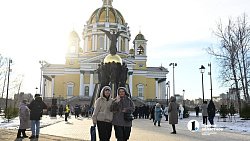 В Челябинске открыли 17‑метровый памятник Собору Архистратига Михаила