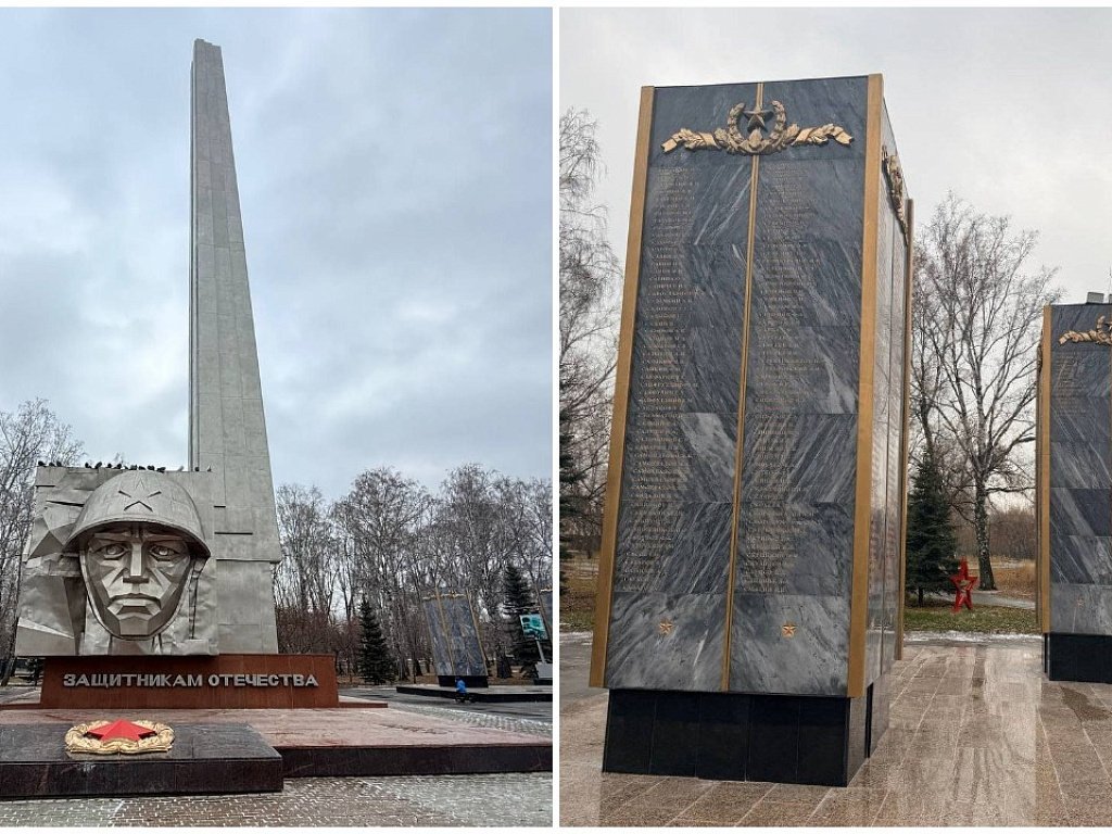 В челябинском Саду Победы завершили реставрацию памятника тракторозаводцам