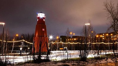 Маяк установили в сквере у кардиоцентра в Челябинске