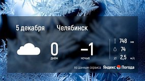 Погода в Челябинской области 5 декабря: облачно, с прояснениями и снегом на севере