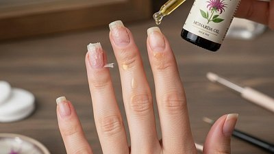 Восстановить ногти после геля‑лака поможет масло монарды