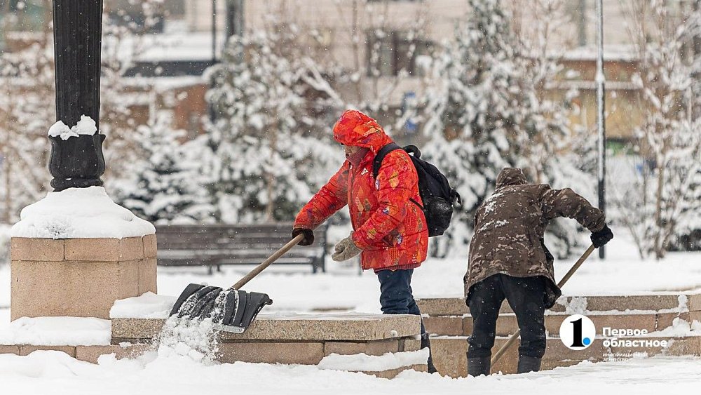Почти половина месячной нормы снега выпала в Челябинской области за ночь