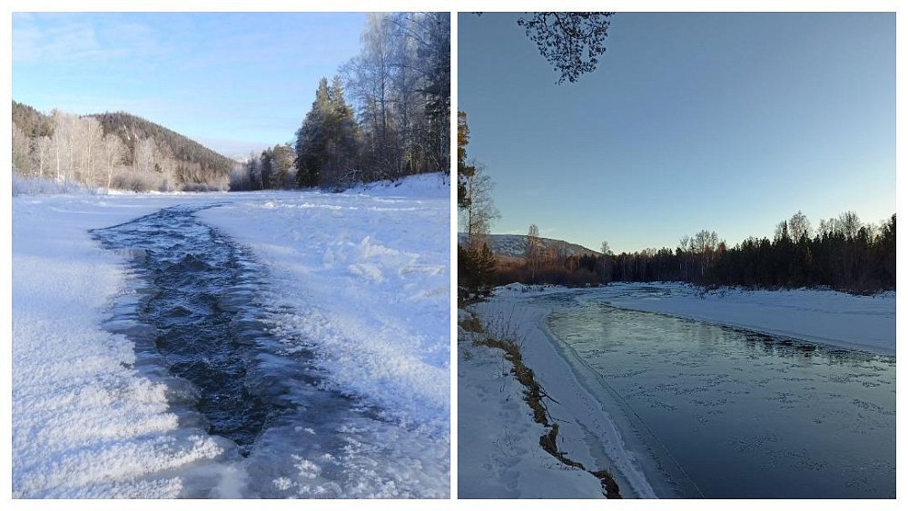 На реке Юрюзани в Челябинской области начался ледостав с опозданием на месяц