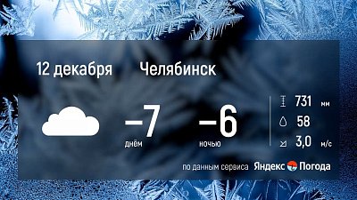 Погода в Челябинской области 12 декабря: морозный день без осадков