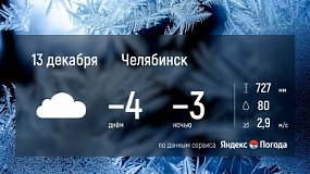 В Челябинской области ожидается снег и умеренный ветер