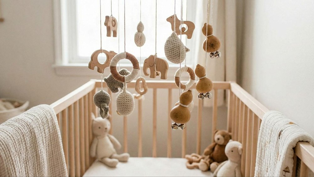 Игрушки над кроваткой малыша могут стать причиной косоглазия