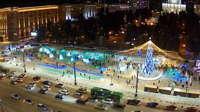 Как монтировали ледовый городок-2026 в Челябинске