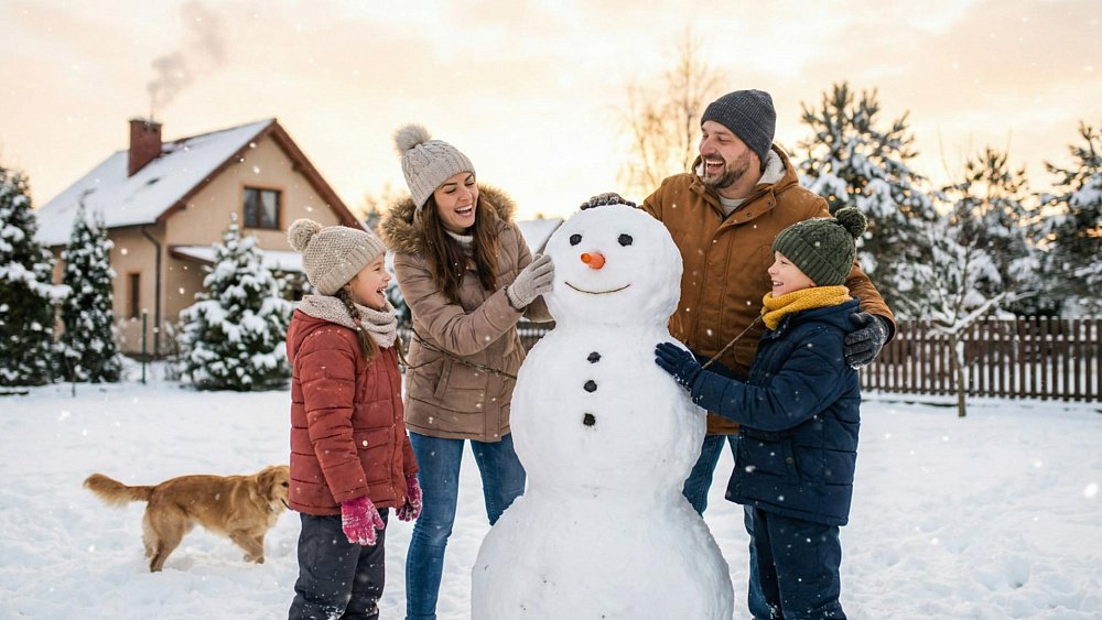 Лепка снеговика может заменить тренировку в зале