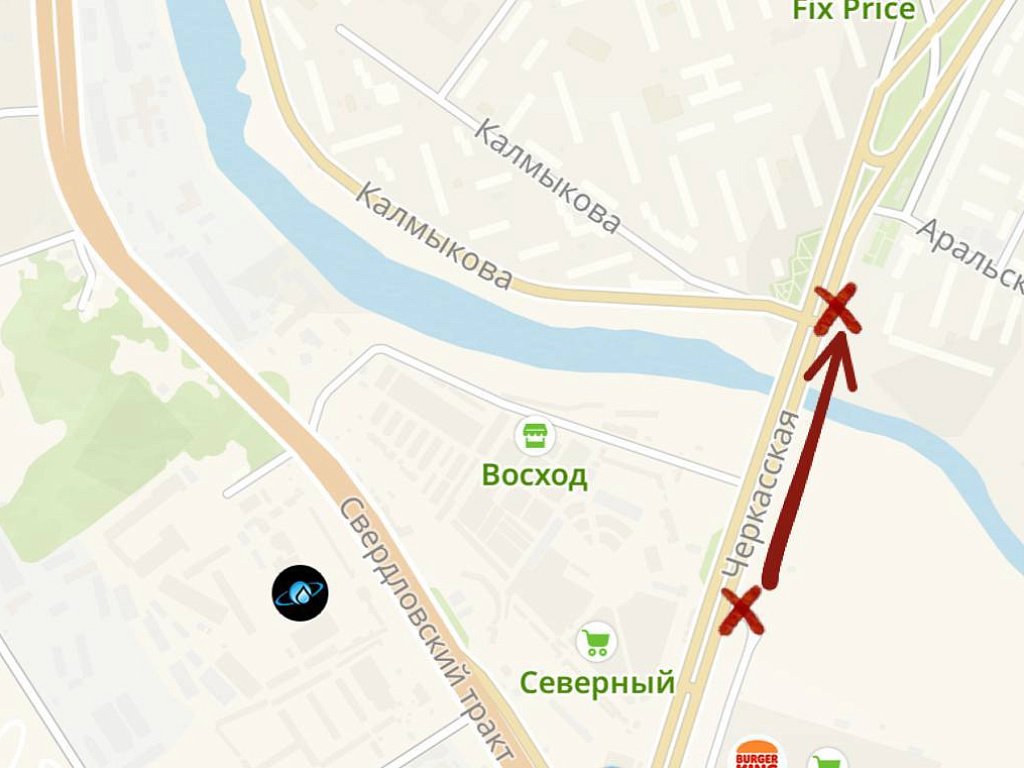 В Челябинске временно перекроют участок улицы Черкасской