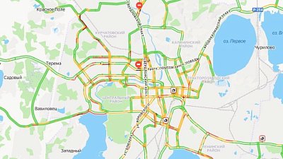 В Челябинске первая рабочая неделя — 2026 началась с 8-балльных пробок