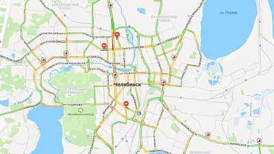 Утро 13 января в Челябинске началось с ДТП и 8-балльных пробок