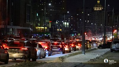 Пробки в Челябинске достигли 9 баллов утром 20 января