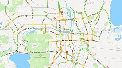 Пробки в Челябинске достигли 9 баллов утром 21 января
