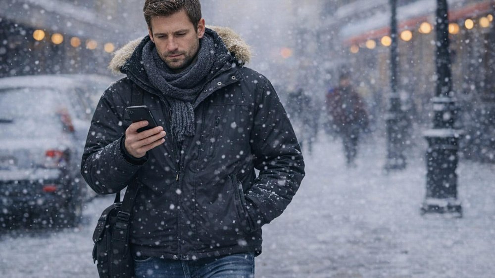 Залипание в телефоне на ходу зимой часто ведет к переломам