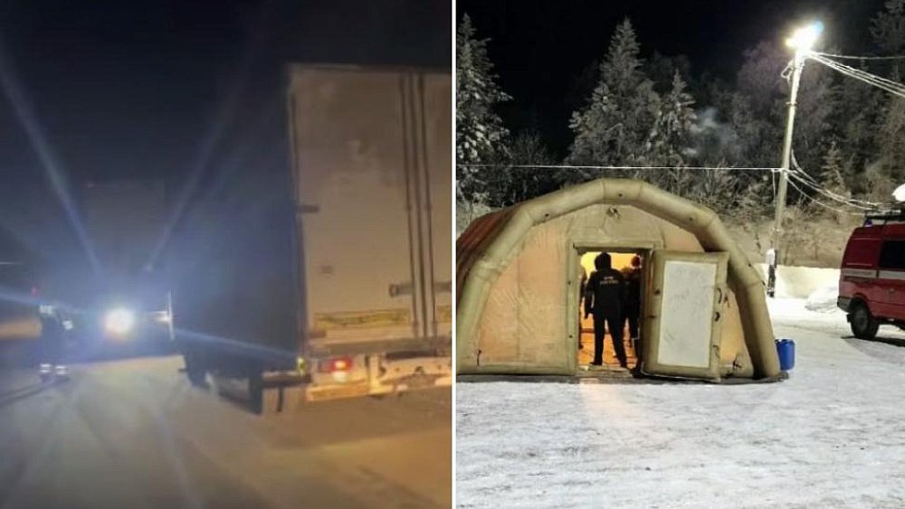 На Южном Урале полиция помогла водителю неисправного грузовика в морозную ночь
