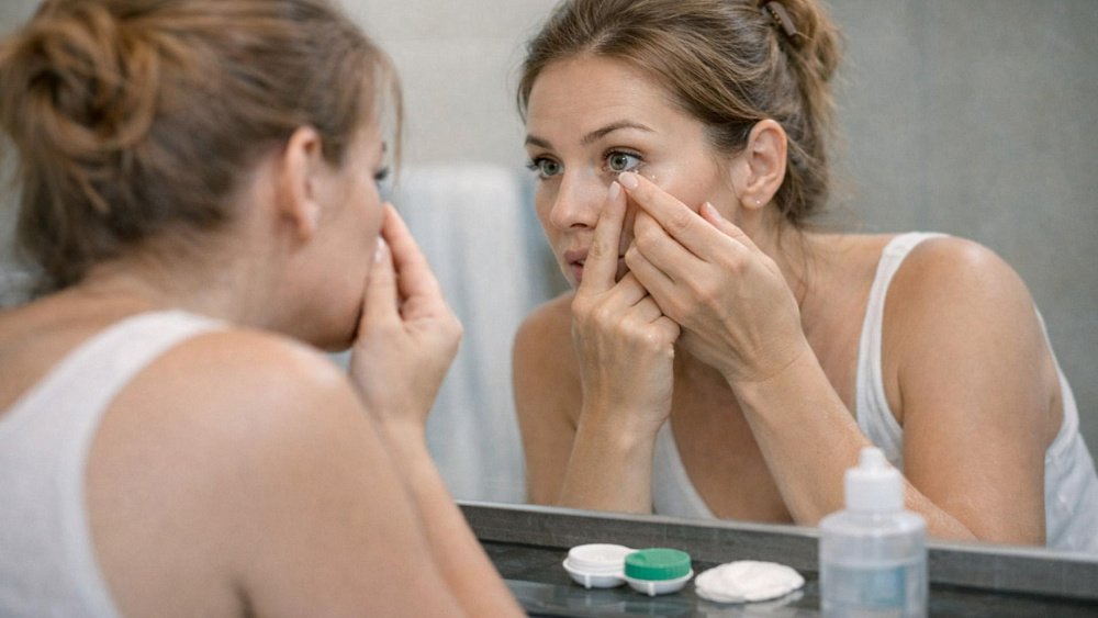 Умывание в контактных линзах может вызвать слепоту