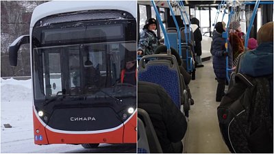 В Новосибирске проходит тест‑драйв челябинского троллейбуса «Синара»