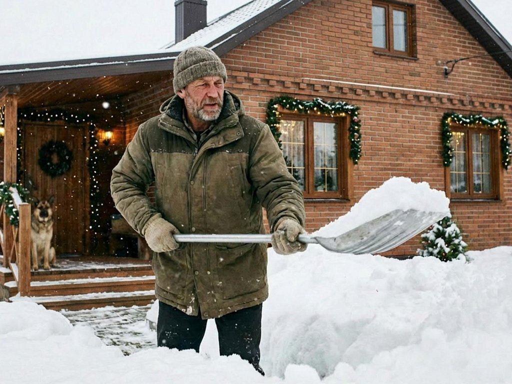 Как не сорвать спину при уборке снега