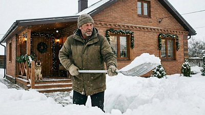 Как не сорвать спину при уборке снега