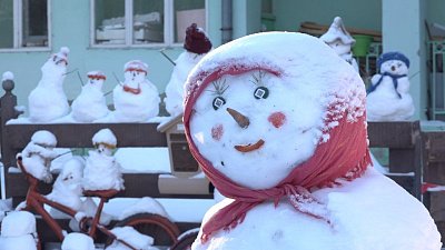 В Снежинске слепили почти 50 снеговиков