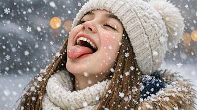 Почему врачи не советуют ловить ртом снежинки