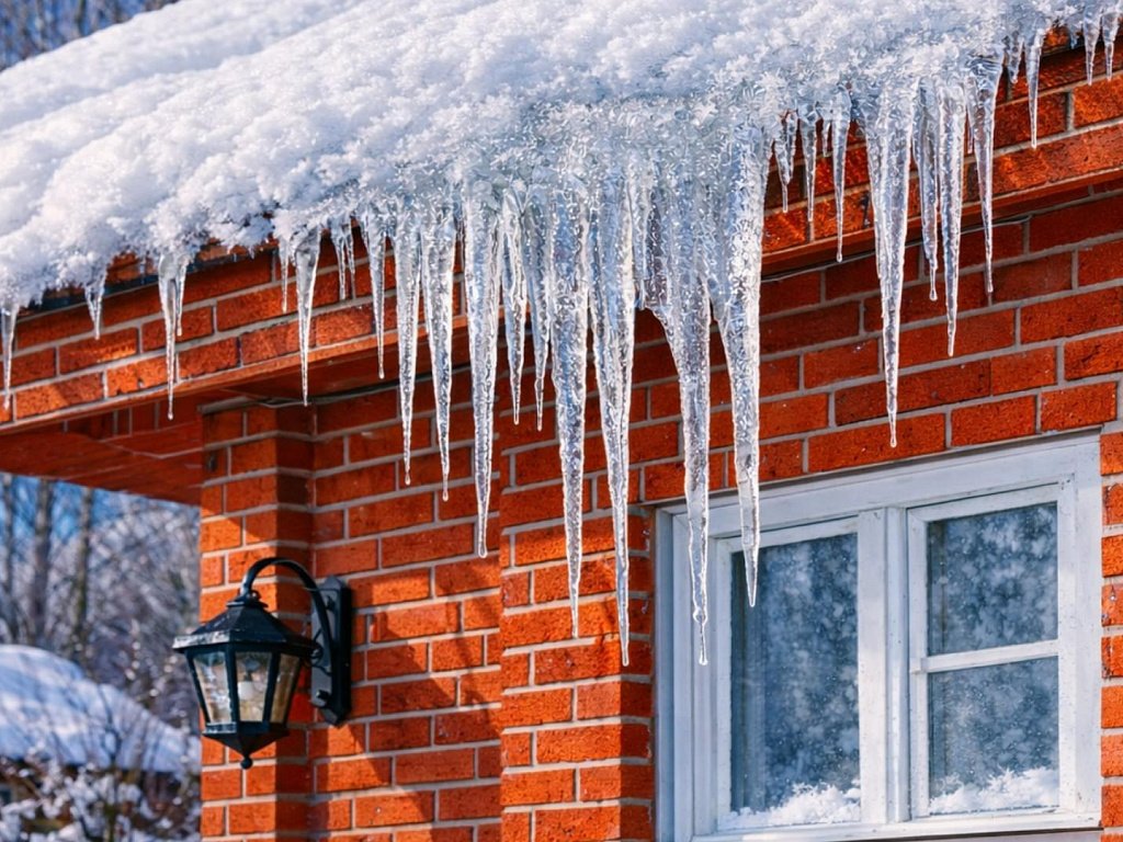Как не получить травму от падающих сосулек