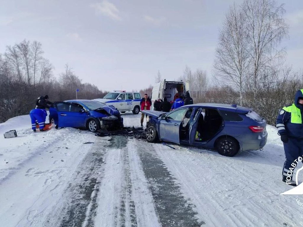 Пассажир Lada погибла в лобовом ДТП с Honda под Челябинском