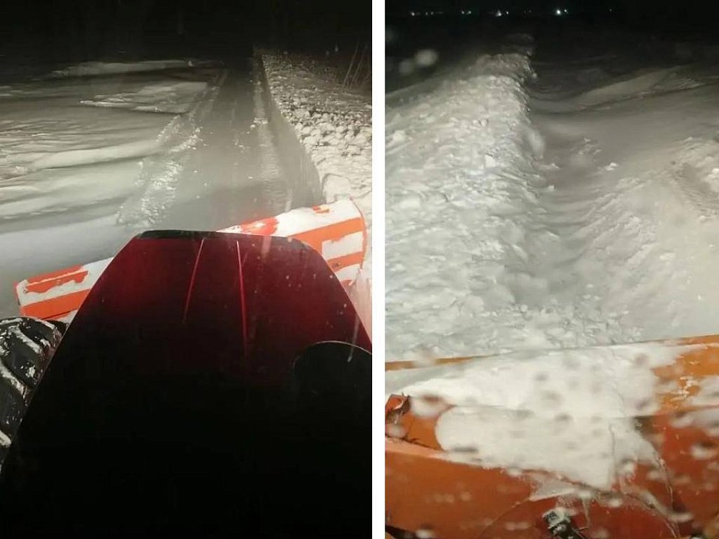 В Агаповском округе снегом наглухо перемело дорогу к поселку Требиат