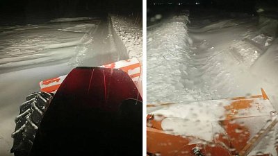 В Агаповском округе снегом наглухо перемело дорогу к поселку Требиат