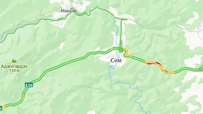 На участке трассы М-5 в Челябинской области затруднено движение из-за снегопада