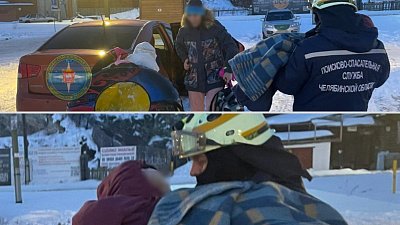 На Тургояке спасли замерзшую семью с тремя детьми