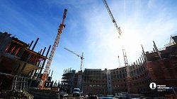 Каркас будущего корпуса детской хирургии в Челябинске подняли до 6-го этажа