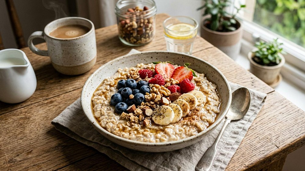 Завтрак с овсяной кашей полезен детям и взрослым
