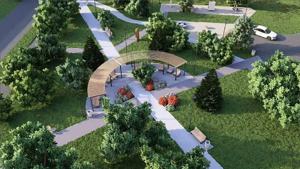 В Металлургическом районе Челябинска приступили к благоустройству сквера