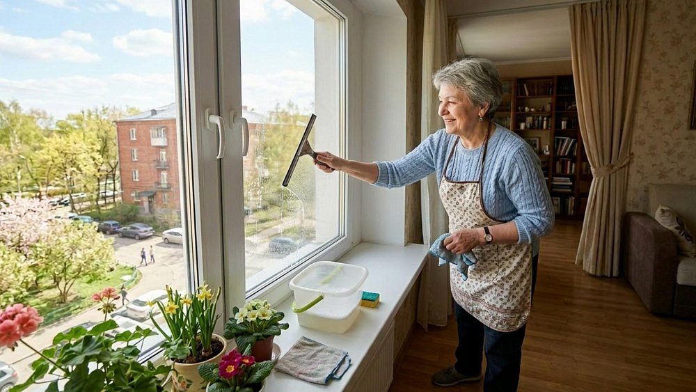 При аллергии на химию мыть окна можно «бабушкиными» средствами