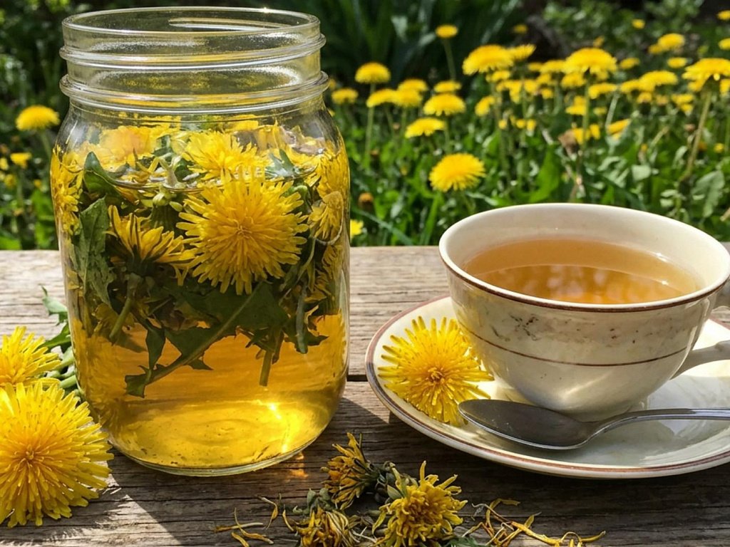 Одуванчиками можно лечить печень и ревматизм